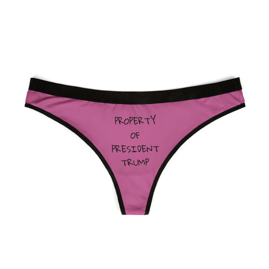 Pink "Property of President Trump" Thong