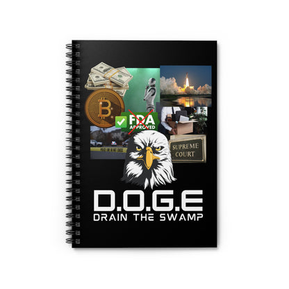 "D.O.G.E. Department of Government Efficiency – Drain the Swamp" Spiral Notebook