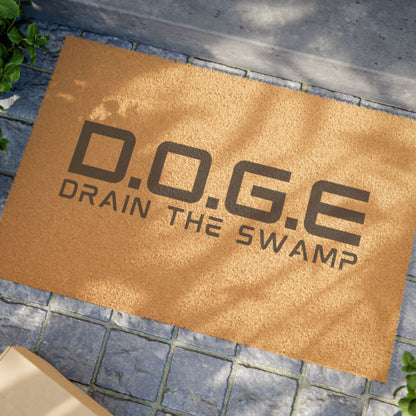 "D.O.G.E. Department of Government Efficiency – Drain the Swamp" Door Mat